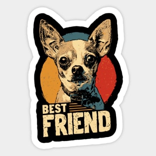 Chihuahua Alien Dog Best Friend Funny Tee Sticker
